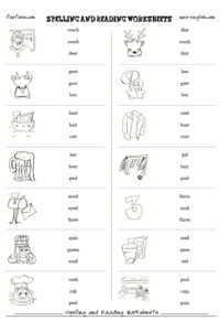 free spelling and phonics worksheets